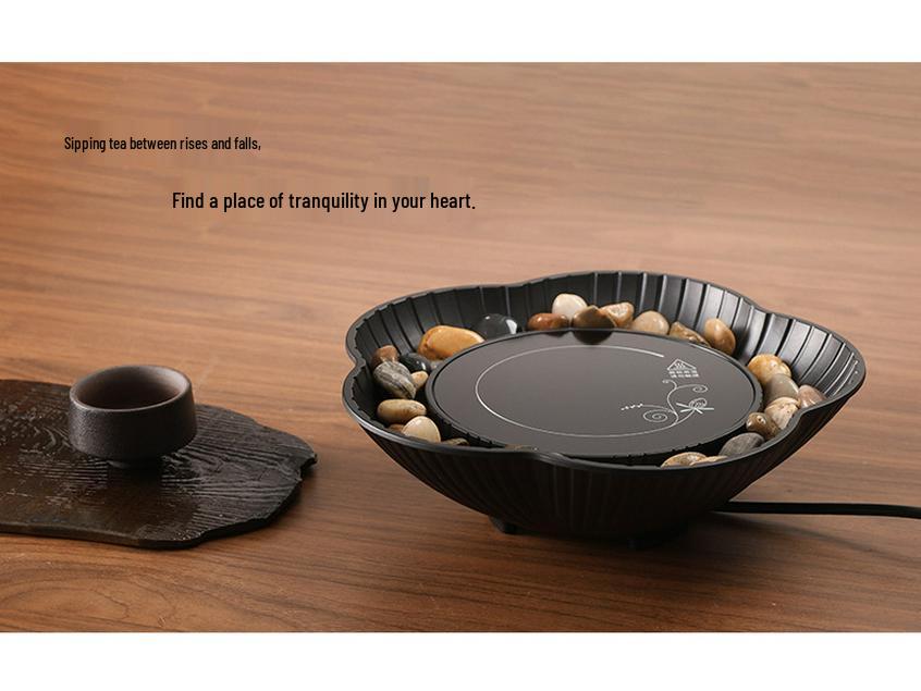 Chinese Style Indoor Tea and Wine Warmer Set with Electric Ceramic Stove and Glass Teapot