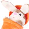 Mini Cute Rabbit In Carrot Plush Toys Keychain Anime Brown Lop Eared Bunny Pendant Stuffed Doll Gift