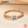 925er Sterling Silber 18K Gold Moissanit Ring für Damen Modeschmuck