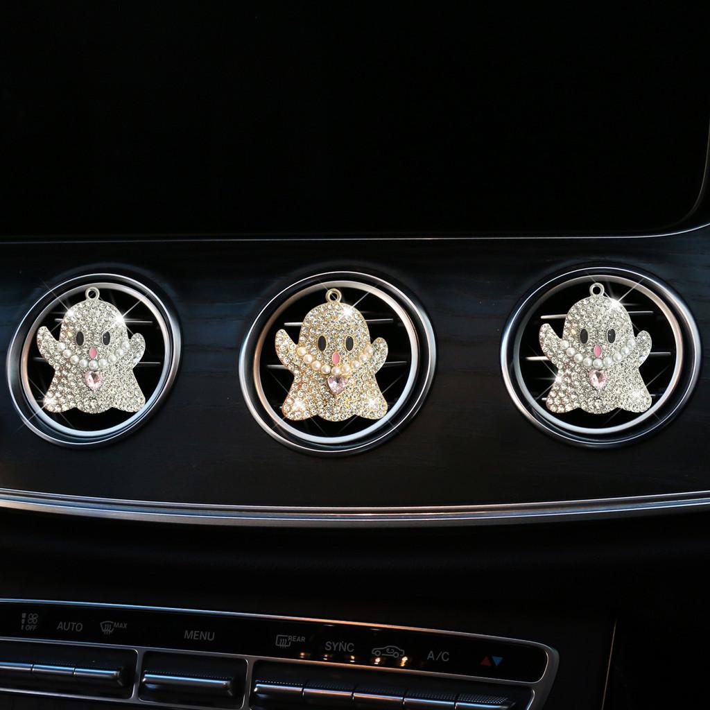Silver Metal Gold Ghost Car Air Freshener Clip Decorative Aromatherapy Holder