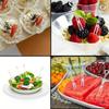 100PCS Transparent Disposable Fruit Forks Household Plastic Fruit Pick Cake Forks Individually Packed Small Forks Dessert Forks