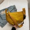 Korean version of casual nylon canvas bag women's 2025 new simple dumpling bag versatile shoulder messenger bag