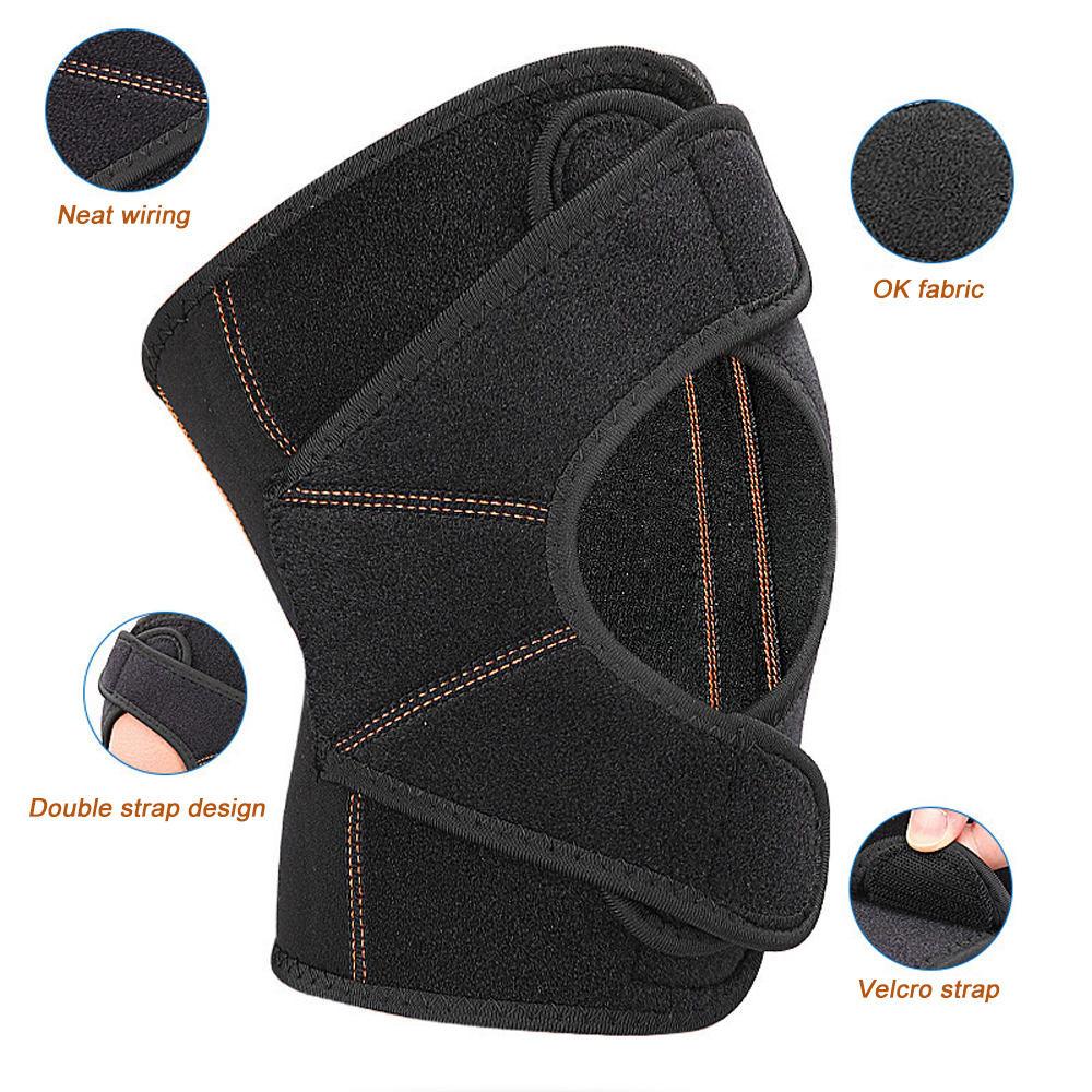 1Pcs Adjustable Compression Knee Brace for Knee Pain Relief Knee Brace for Working Out, Running, Open Patella Support