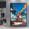 Japanese Anime Canvas Paintings  Pikachu Poster Cartoon Character Picture Bright and Clear Colors High Quality Home Decor