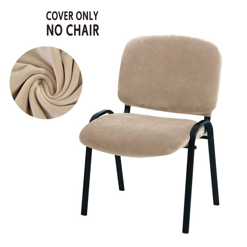 1 Seater Nordic Style Velvet Chair Cover Short Back Split Dining Chair Back Seat Covers Dust-proof Protective Case for Home