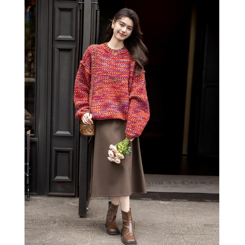 MOKANA Women's Fair Isle Long Sleeve Sweater