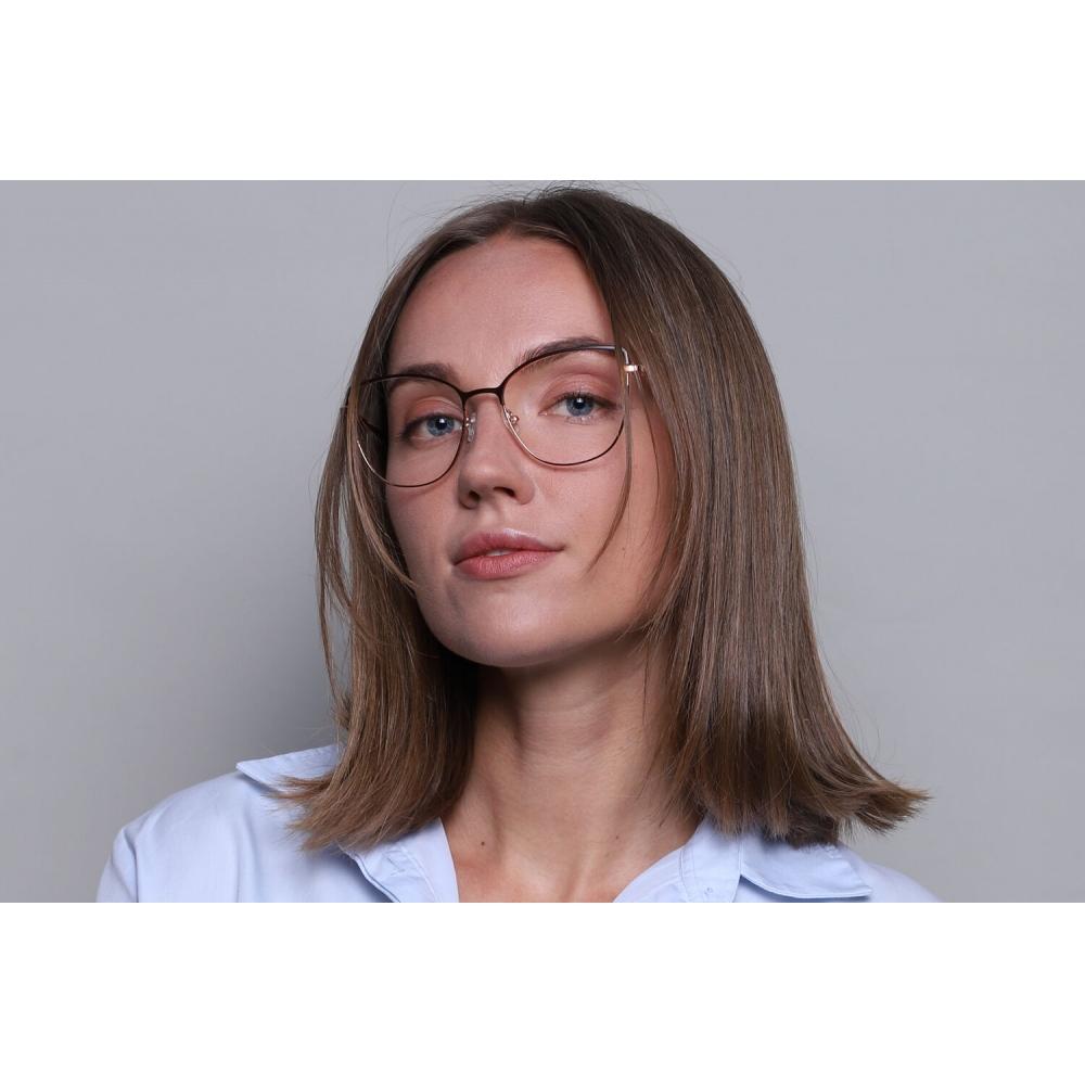 Full Rim Cat Eye Brown Rose Gold Smartbuy Collection Greta L118b Fashion Women Eyeglasses