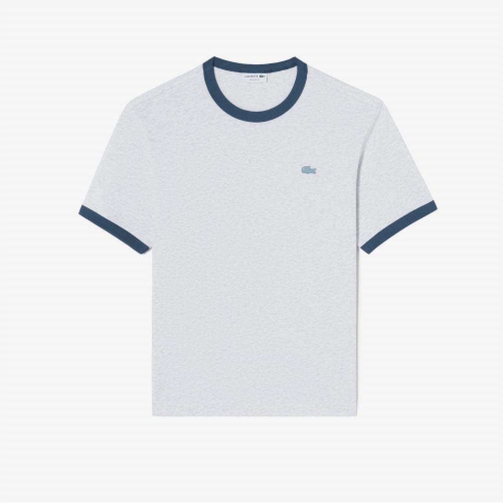 

LACOSTE Мужская футболка Ringer [Серый Меланж]