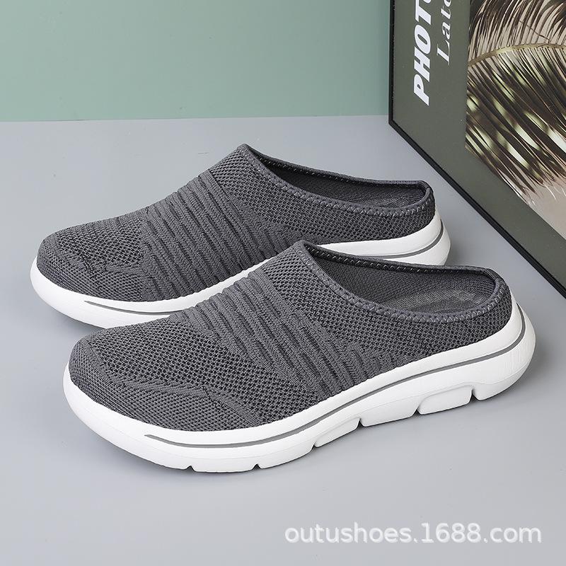 Spring and Autumn Flying Weaving Hollow Large Size Low Help Sleeve Driving Shoes Baotou Drag