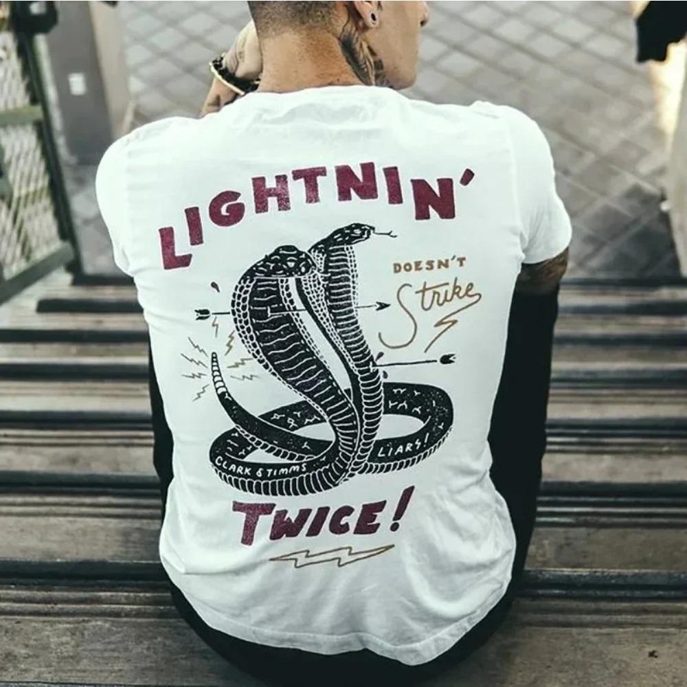 Gothic Biker Skull Printed Men's T-Shirt Cotton Fashion Short Sleeve High Quality Tops Punk Skulls Retro Casual Oversized Tees