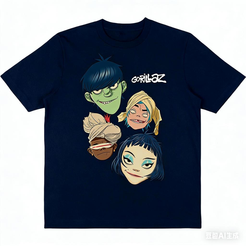 Gorillaz Portrait Tshirt Mens and Womens Cotton Summer Clothes Hip Hop Fashion Short Sleeve Tshirt Streetwear Fan Gifts