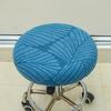 Chair Cover with Leaf Pattern, Blue Stool Cover, 1 Piece for Home Decor