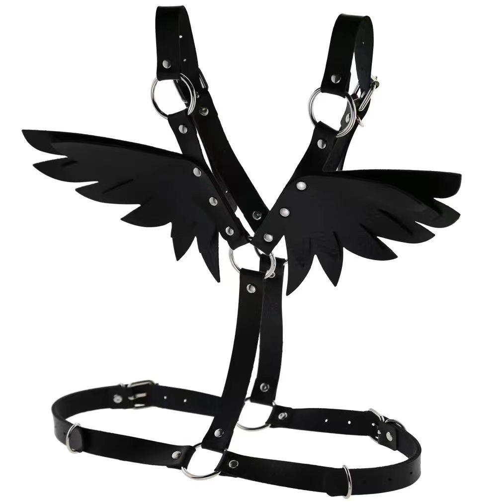 Leather Angel Wings Shoulder & Waist Strap Set for Women