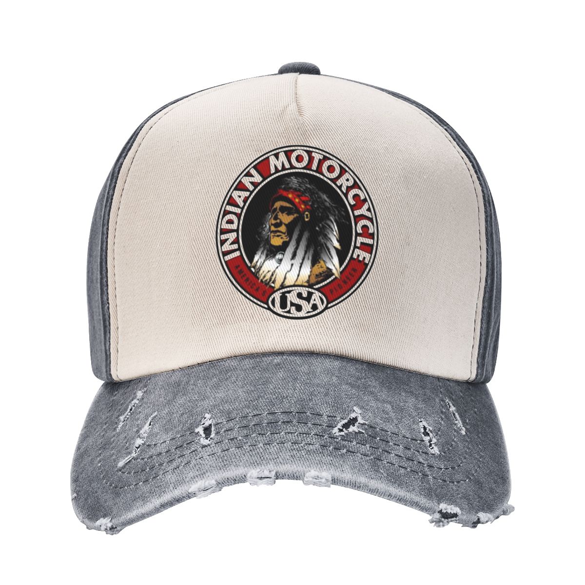 

Бейсбольная кепка для мотоциклистов из США, винтажная потертая индийская бейсболка для мотоциклистов, головные уборы для унисекс, женские летние кепки, шляпа