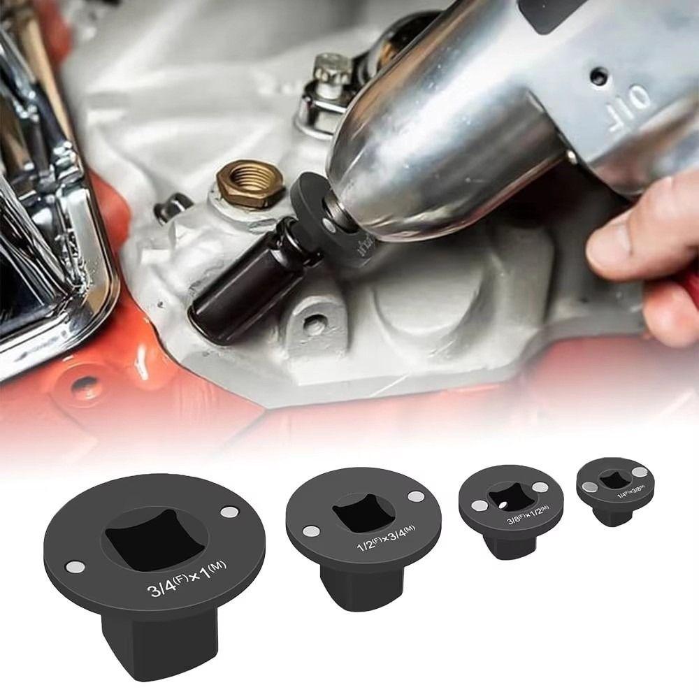 4Pcs Multi-function Drive Ratchet Adapter Portable Driver Socket Adapter  Wrench Accessory