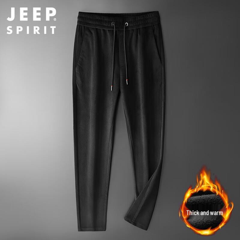 JEEP SPIRIT Men's Corduroy Straight-Leg Casual Pants