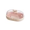 Transparent Bathroom Soap Box with Cover Dust-proof Laundry Table Balcony Bathroom Soap Soap Storage Box Drain Box