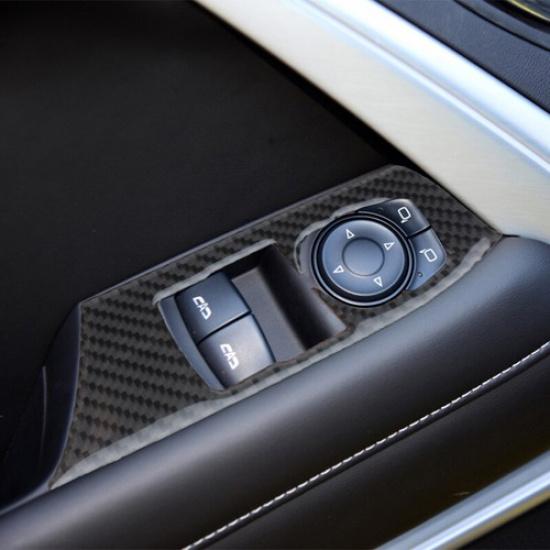 For Chevrolet Camaro 2016- Carbon Fiber Inner Window Switch Panel Cover Trim