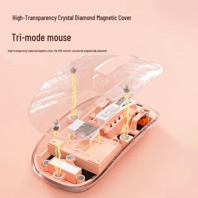 Bamu Bear Transparent Wireless Dual Mode Silent Mouse