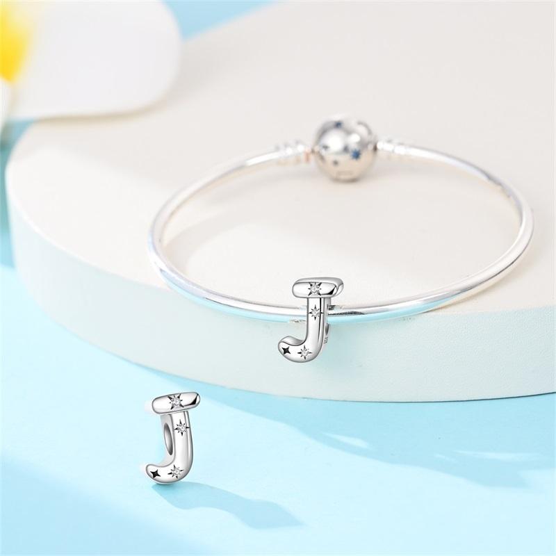 Copper Star Sun Letter J Beads Versatile Jewellery Fit Original Bracelet Necklace For Women Diy Gift