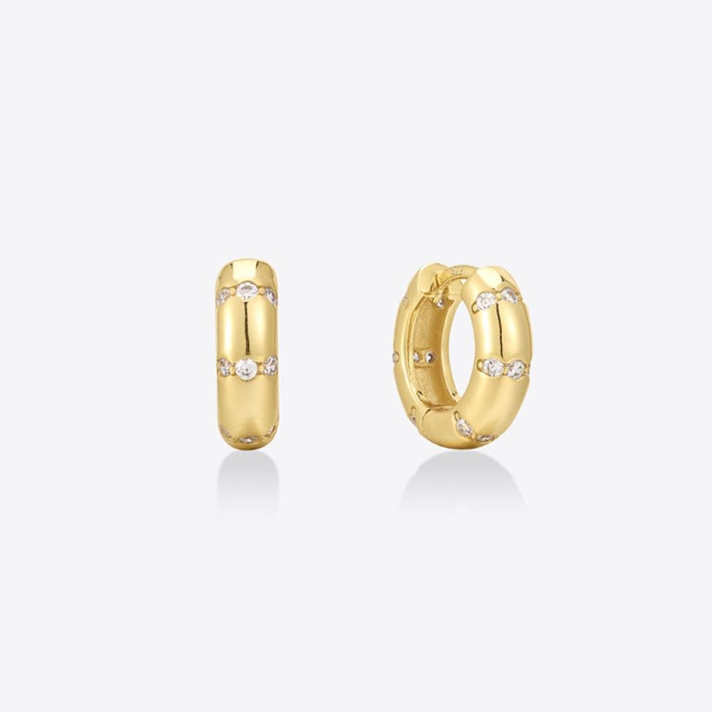 Miss Green Bamboo Petit Hoop Earrings