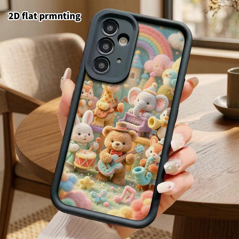 Phone Case: 2D flat, fits Samsung Galaxy A34 A35 M05 M06 S20 S22 S21 FE Plus 5G protective case, animal band concert, perfect Christmas and Halloween 