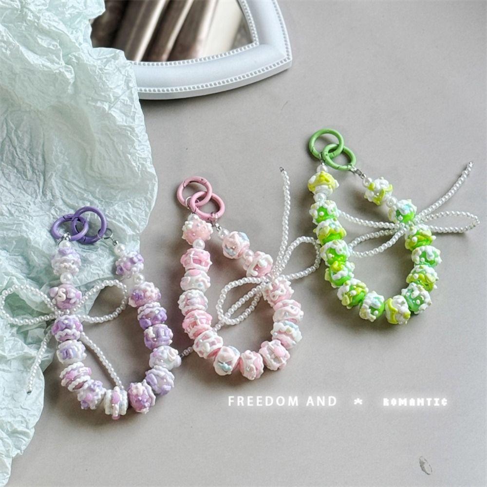 Colorful Bag Pendant Keychain Bowknot Phone Charm Rope New Phone Lanyard