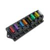 6/8 Way Fuse Holder Box Car Vehicle Automotive Circuit Blade Fuse Block w/ 6/8 Standard Fuses for Automotive Marine Applications