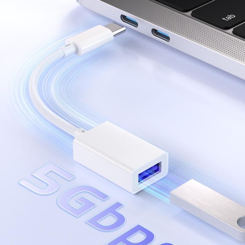 Reversible Type C To USB3.0 OTG Adapter Cable for Fast Data Transfer Compatibles Various USB C Devices and Switches