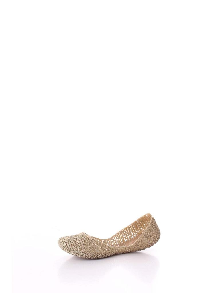 [melissa] Melissa Campana Papel Flat Shoes for Women, Gold, EU Size 41/42 (26.5 Cm)