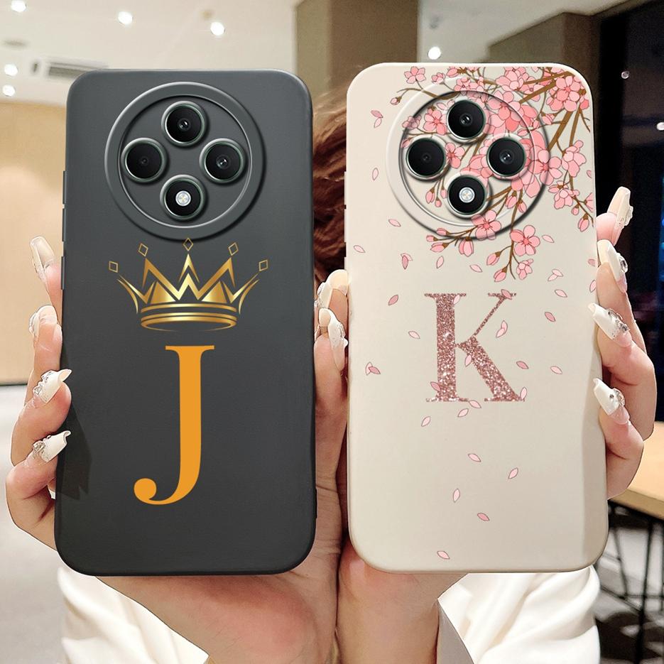 For Oppo Reno 12F 5G Case Reno12 FS CPH2637 Cute Crown Letter Cover Shockproof Phone Case For Oppo Reno12 F 4G CPH2687 Soft Bags
