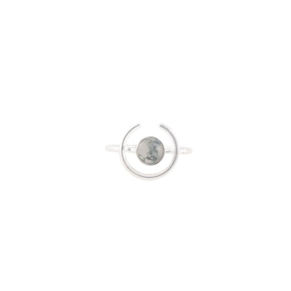 Moss Agate Gemstone Ring 925 Sterling Silver Handmade Jewelry Gift For Wedding RR-54-24