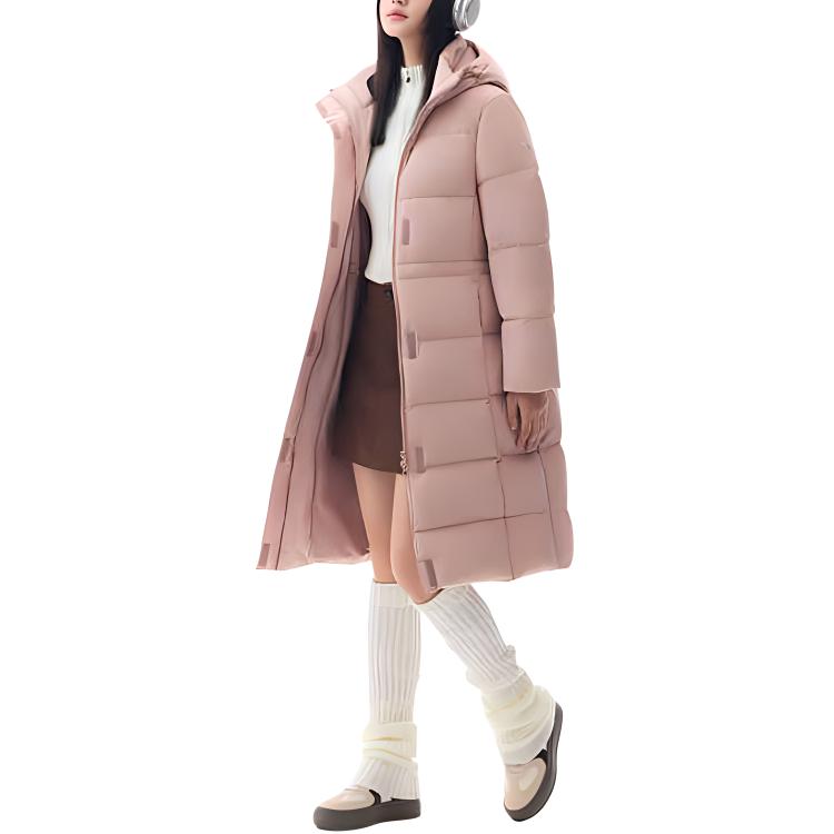 

Anta Three-Proof Long Letter Hooded Long Sleeve Down Jacket Women Outerwear Phantom-Red 962447905-3 XL