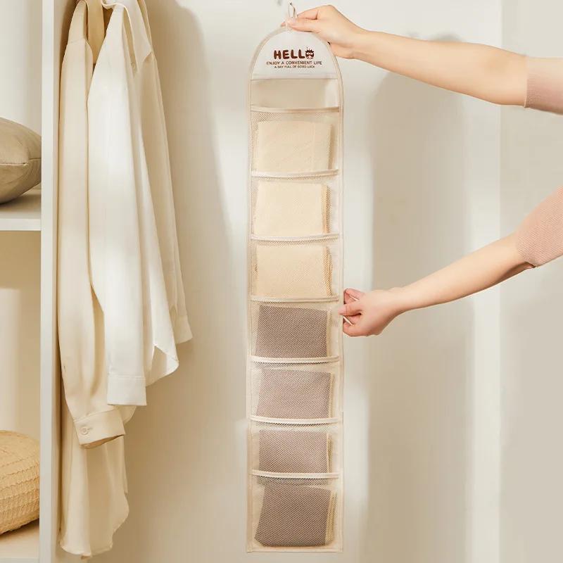 Hanging Storage Bag for Underwear Socks Women's Hair Accessories Classification Organizer Bag Dormitory Storage Bag Door Back