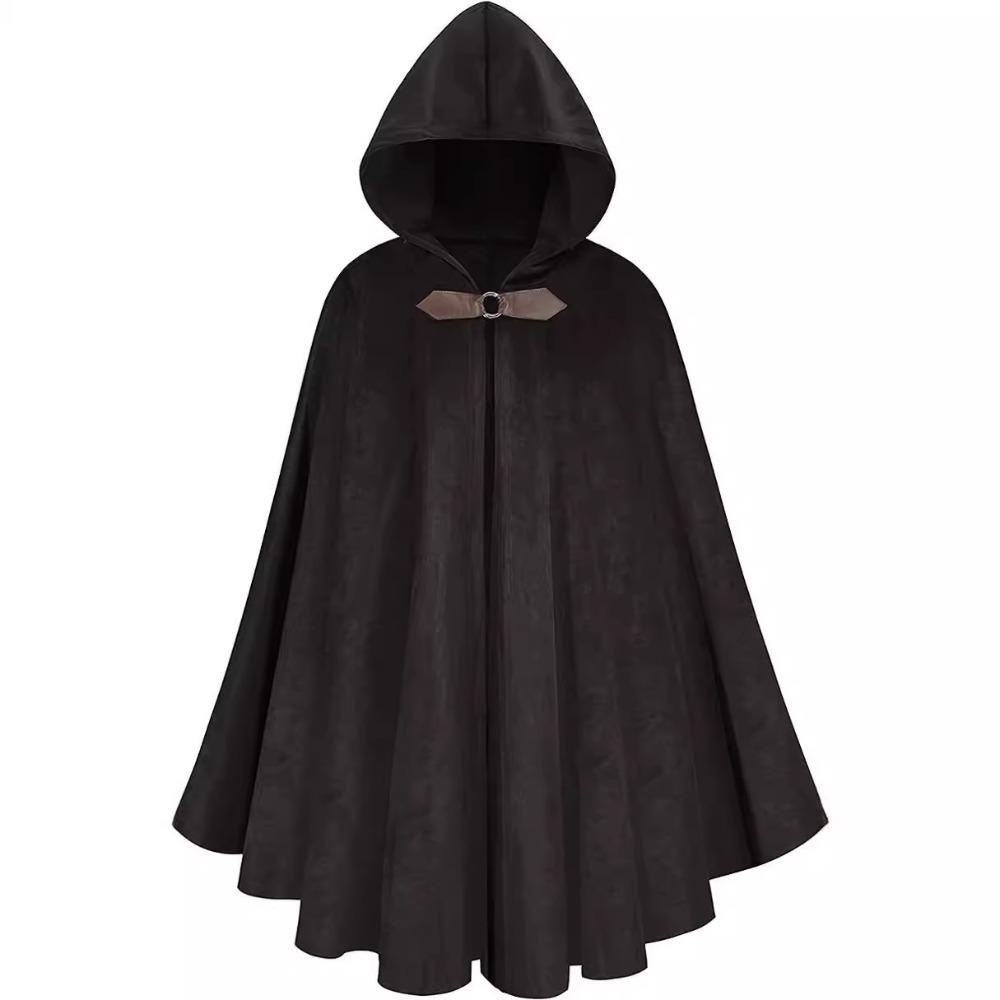 Brown Color Overcoats Vintage Vintage Hooded Cape New Design Halloween Hooded Cloak