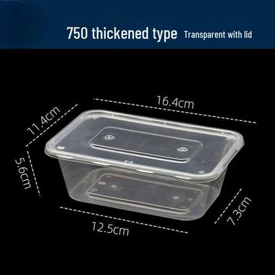 Rectangular Plastic Disposable Food Containers with Lids