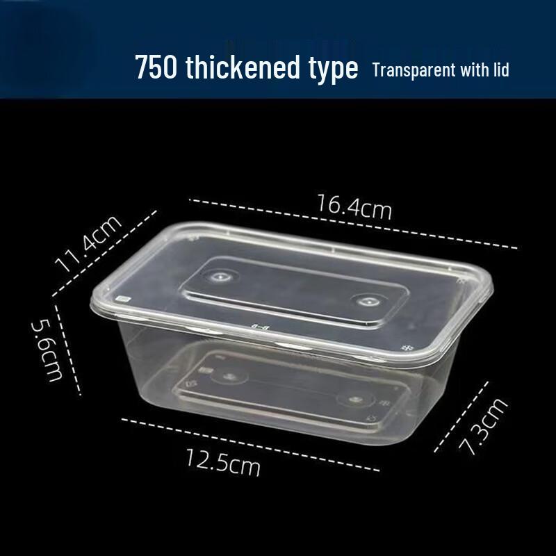 

Rectangular Plastic Disposable Food Containers with Lids