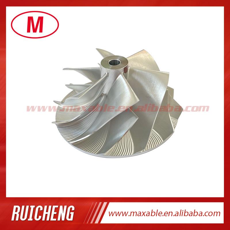 GT12 39.20/49.00 mm 6+6 blades Reverse high performance turbocharger billet/milling/aluminum 2618 compressor wheel