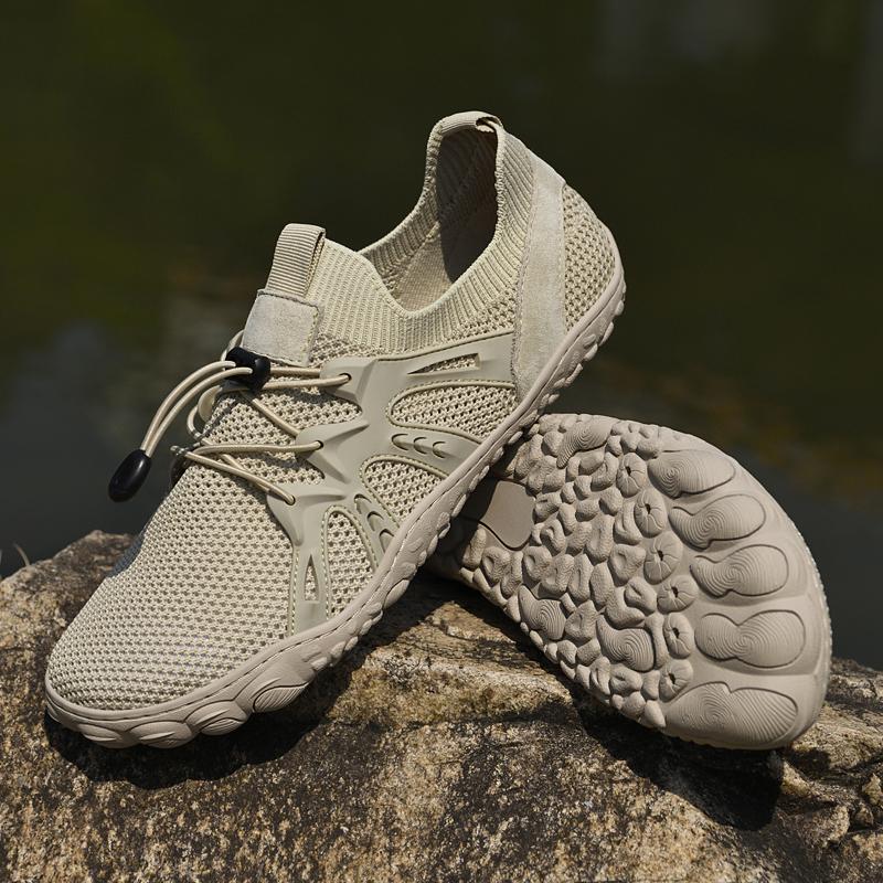 Fashion Thick-Soled Mens Hiking Sneakers Outdoor Sports Casual Shoes All-Season Male Mesh Shoes Breathable Wading Aqua Shoes Trainers