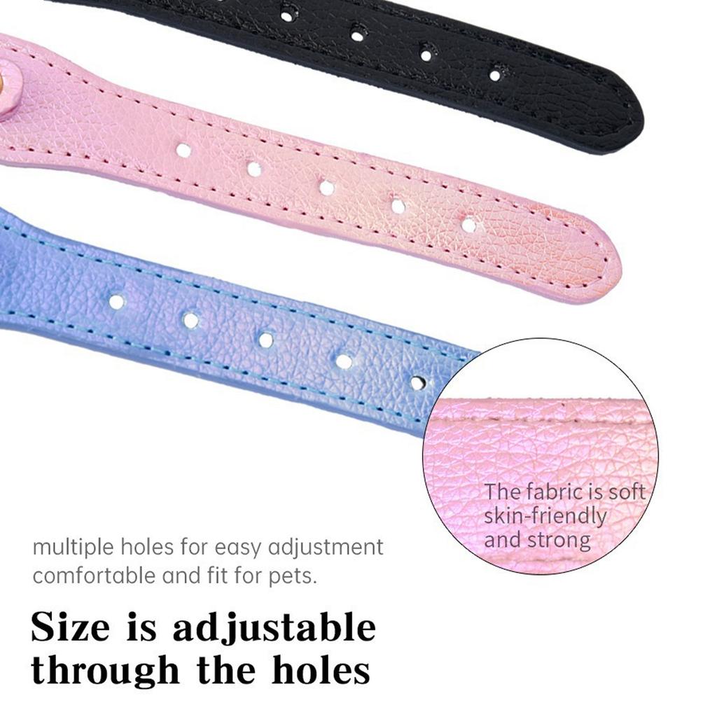 PU Leather Dog Collar With Rhinestones Love Heart Pendant Pet Necklace Collar For Dog Cats Birthday Party Dressingup