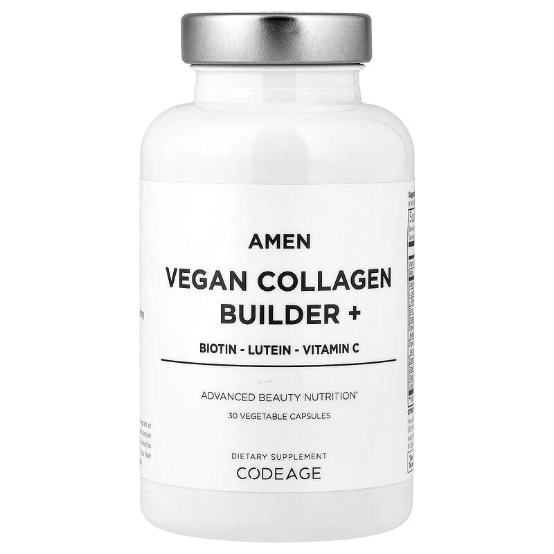 Amen, Vegan Collagen Builder+, 30 Vegetable Capsules