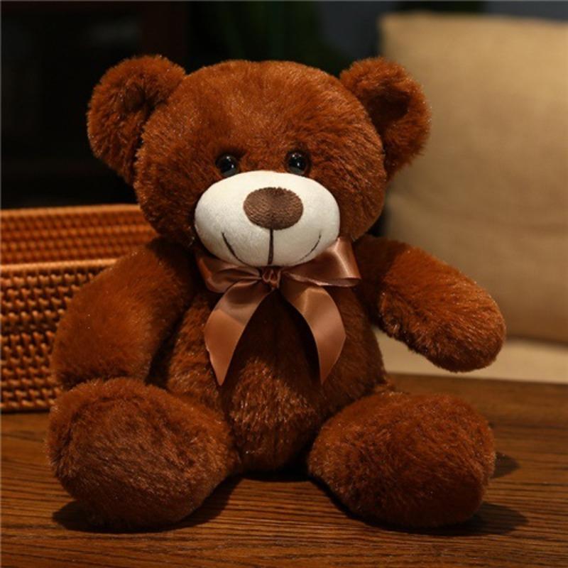 New Doll Ribbon Teddy Bear Doll Bow Tie Bear Plush Toy Children's Cloth Doll Doll