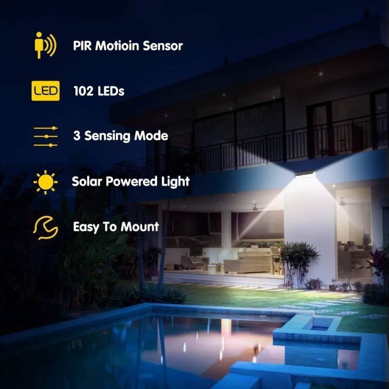 Durable Led Solar Sensor Wall Light For Rural Outdoor Waterproof Garden Lighting