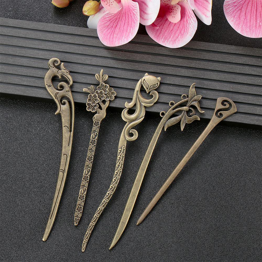 Hair Fork Hair Accessories Vintage Metallic Vintage Hair Sticks Hair Clip Bronze Hairpins Hairpin