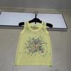 D Brand European-Style Summer Knit Vest: Animal Design, High-Quality, Round Neck, Thin, Casual.