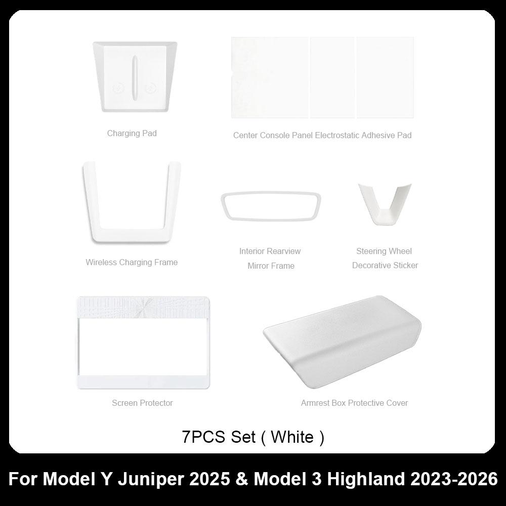 For Tesla Model Y Juniper 2025 Model 3 Highland Wireless Charging Silicone Pad Screen Protective Cover Protection Charging Frame