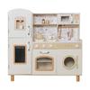 GINGER HOME Cuisine Enfant en Bois Vintage avec Plaques Électroniques, Lumières, Sons et Évier avec Eau – 91x31x90 cm