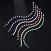 Stylish and Simple 925 Silver White and Green 4mm Zircon Tennis Bracelet Versatile Jewelry