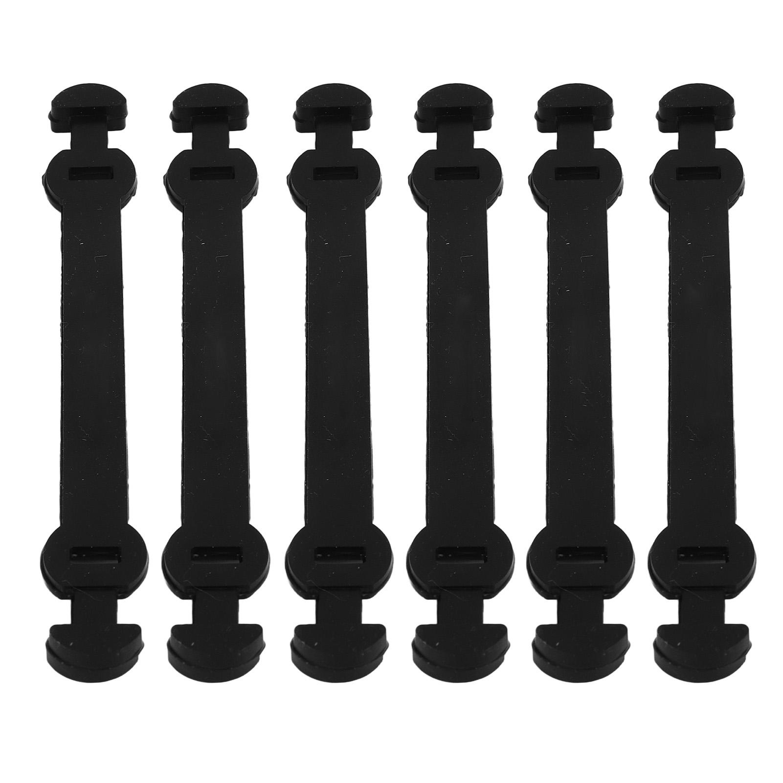 

6 Pcs Tennis Racket Vibration Dampeners Long Buckle Tennis Racquet Shock Absorber For Outdoor Sports Black чёрный