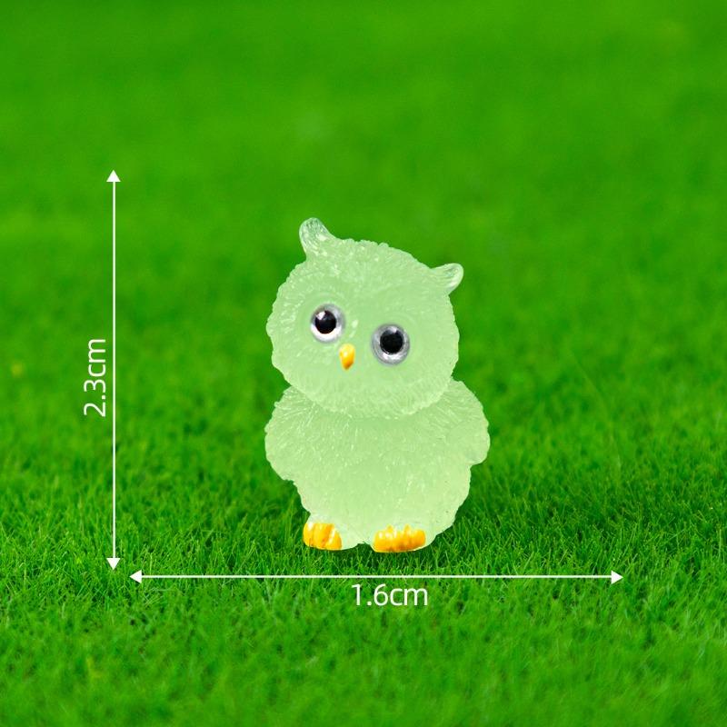 Luminous Cute Owl Figurines Garden Landscape Decoration Accessories Micro-landscape Small Ornaments